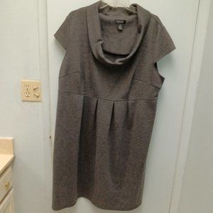 Spense Woman Cowl Neck Gray Dress-Size 14W